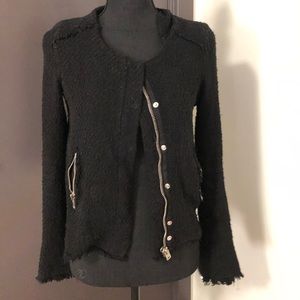 Iro black sweater jacket - size 0/x small